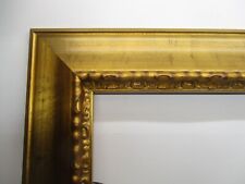 Vtg/Old Large Wide Ornate Solid Wood Gold Pic Frame Fits 23 3/4 
