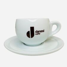 Danesi Cafe XL White Porcelain Cappuccino/Latte Coffee Cup & Saucer Plate picture