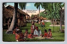 FL- Florida, Seminole Indians Making Boats, Antique, Vintage c1946 Postcard picture