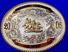 Team Roping Rodeo Trophy Montana Silversmiths Adams Co Fair Numbered Belt Buckle picture