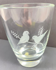 Waterford? Crystal Etched Bird Vase Clear 5.25