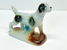 VTG Porcelain Dog Figurine English Setter Pointer Hunting JAPAN Beautiful Gloss picture