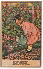 FRALINGER  ADVERTISING POSTCARD SIGNED ARTIST~ Mary Mary Quite Contrary C M BURD picture