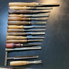 Vintage Buck Brothers Dunlap Craftsman Wood Lathe Chisels -set of 15 picture