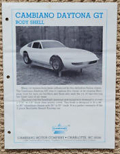 Ferrari Cambiano Daytona GT Body Shell specifications sheet 365GTB/4 picture