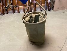 ORIGINAL WWII US ARMY M1942 COLLAPSIBLE WATER BUCKET-OD#3, DATED:1942 picture
