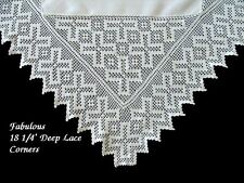 FAB Antique Linen HAND MADE Deep Lace Tablecloth 44