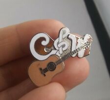 Vintage C & W Country Western Cowboy Guitar pinback button pin lapel tie *KK picture