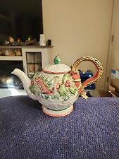 FITZ & FLOYD 1994 OMNIBUS BAROQUE HOLIDAY TEAPOT picture