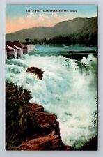 Post Falls ID-Idaho, Spokane River, Antique Vintage Souvenir Postcard picture