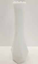 Vintage Milk Glass Bud Vase White 8-3/4