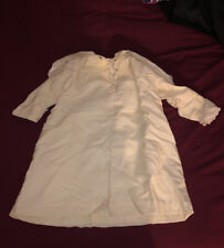Child's dress ribbed white cotton vintage 1950 lace accents Metal Snaps Baptism picture