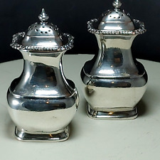 Vtg Victorian Salt & Pepper Shakers Ornate Silver Plate 4