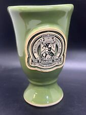 2016 Arizona Renaissance Festival Pleasure Feast Glazed Pottery Green Goblet Cup picture