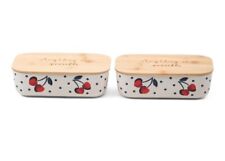 Kate Spade “Anything Is Possible” Cherry Black Dot Lidded Lenox Lunch Set picture