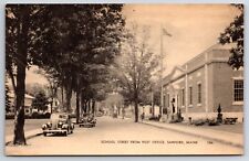 School Street Post Office 1945 Sanford Maine ME Vintage Postcard picture
