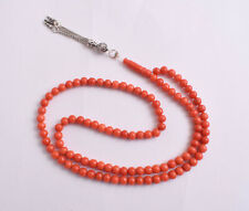 Vintage Red Coral Prayer Beads / Mediterranean Tunisian genuine red coral beads picture