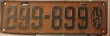1927 Illinois License Plate #899-899 Rare Find picture