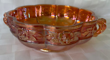 Vintage AZTEC ROSE Marigold Carnival Glass 6