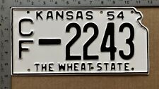 1954 Kansas license plate CF 2243 YOM DMV Coffey SHOW CAR READY P112 picture