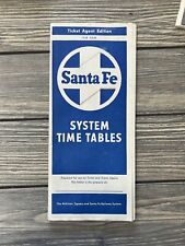 Vintage 1958 Santa Fe System Timetable Ticket Agent Edition￼ picture