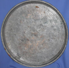 Antique 19c hand made large tinned copper baking dish platter picture