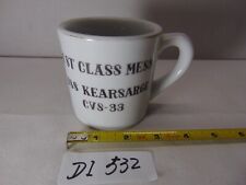 Vintage US Navy Cup Mug USS Kearsarge CVS-33 1st Class Mess Miller EN 1 Old picture