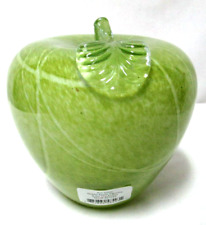 Lenox Glass Blown Apple Handmade Art Glass Figurine Sculpture green NEW NIB picture
