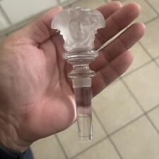 Rosenthal VERSACE Crystal MEDUSA Wine Bottle STOPPER Decanter FROSTED Glass picture