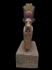 UNIQUE ANTIQUE ANCIENT EGYPTIAN Large Goddess Hathor of Cow Luck Hieroglyphic picture