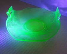 Vintage Green Depression Uranium Glass Candy Dish Bowl  picture