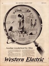 1925 Western Electric Another Wonderland Alice Sat Even Post Vintage Print Ad picture