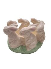 Vtg 1980’s Holland Mold Bunny Rabbit Ceramic Planter 5.5