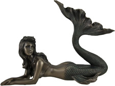 Mermaid Lying down Statue Sculpture Nautical Figurine picture