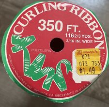 Vintage Curling Ribbon 350 ft 3/16 in wide *FRANK’S NURSERY PRICE STICKER* picture