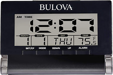 Bulova Travel Time Alarm Clock, Black picture