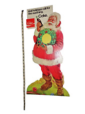 Coca Cola Real Holidays Call For The Real Thing Display Sign Coke Santa Bottle 3 picture
