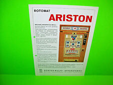 ROTOMAT Ariston Original Vintage German Text Slot Machine Promo Sales Flyer picture