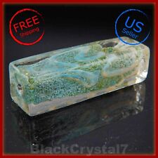 4 inch Handmade Ivy Flow Green Square Rectangle Tobacco Smoking Bowl Glass Pipes picture