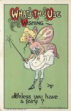 Postcard S/A Dwig Whats The Use Wishing Unless You Have A Fairy Fantasy picture