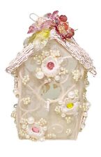 4.5” Birdcage Victorian Christmas Holiday Ornament Pale Pink picture