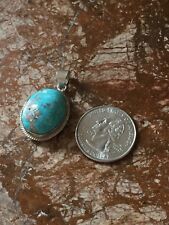 silver and turquoise handmade pendant picture