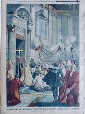 1900 Italy Vatican Year Sainte 5 Newspapers Antique picture