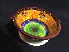 7 1/2” Beautiful “ El Poyeton” Spanish Hand Painted Earthenware Bowl picture