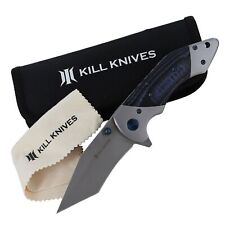 KILL KNIVES ™ Blue Viper Ball Bearing Assisted D2 Steel Tanto Blade Pocket Knife picture