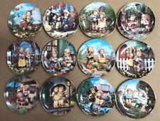 COMPLETE SET 1989/92 MJ Hummel Little Companions plates And Rose Society Plate. picture