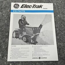 G.E Elec-Trak Lawn Garden Tractor E15 Facts Brochure picture