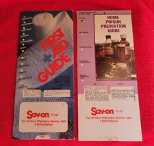 SAV-ON Drug Stores VINTAGE 1970's FIRST AID GUIDE, HOME POISON PREVENTION GUIDE picture