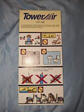 Tower Air 747-100 Safety Card picture