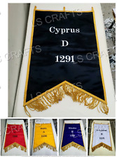Masonic Order Of Malta Station Banners (B-L-D-R-A) Machine Embroidered Set Of 5 picture